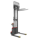 3300lbs Electric Straddle Stacker,  98" Lift,  Adjustable Legs & Forks,  F33-98SLA