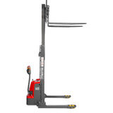 3300lbs Electric Straddle Stacker,  98" Lift,  Adjustable Legs & Forks,  F33-98SLA