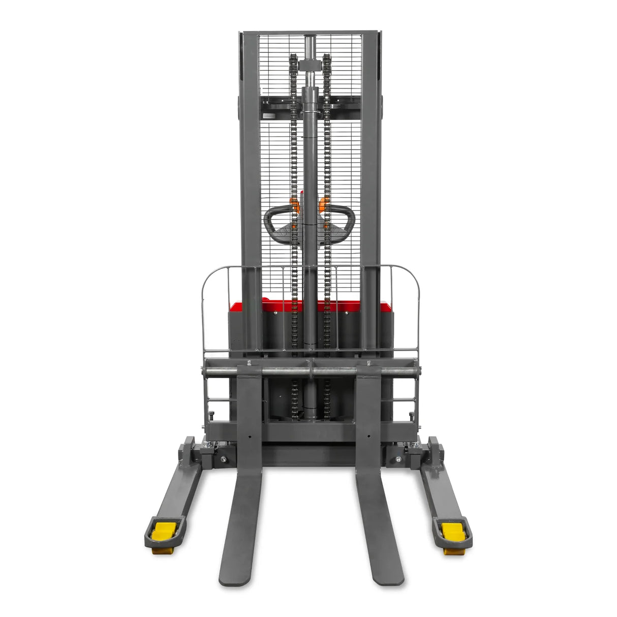 3300lbs Electric Straddle Stacker,  98" Lift,  Adjustable Legs & Forks,  F33-98SLA