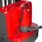 3300lbs Lithium-ion Electric Straddle Stacker,  98" Lift,  Adjustable Legs & Forks,  F33-98S