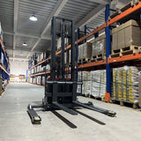 3300lbs Lithium-ion Electric Straddle Stacker,  98" Lift,  Adjustable Legs & Forks,  F33-98S