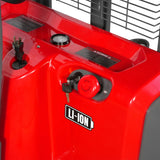 3300lbs Lithium-ion Electric Straddle Stacker,  98" Lift,  Adjustable Legs & Forks,  F33-98S