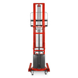 3300lbs Semi-Electric Straddle Stacker,  138" Lift,  Adjustable Legs & Forks,  S33-138S