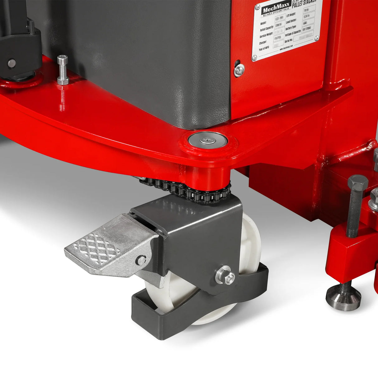 3300lbs Semi-Electric Straddle Stacker,  138" Lift,  Adjustable Legs & Forks,  S33-138S