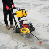 Honda GX160 Walk-Behind Concrete Floor Saw, 14 in Blade, 4 in Cutting Depth, FS350H