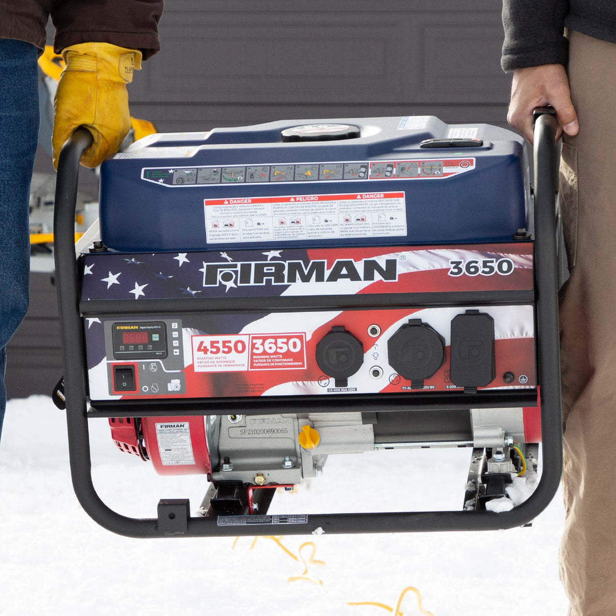 Gas Portable Generator 4550W Recoil Start 120V