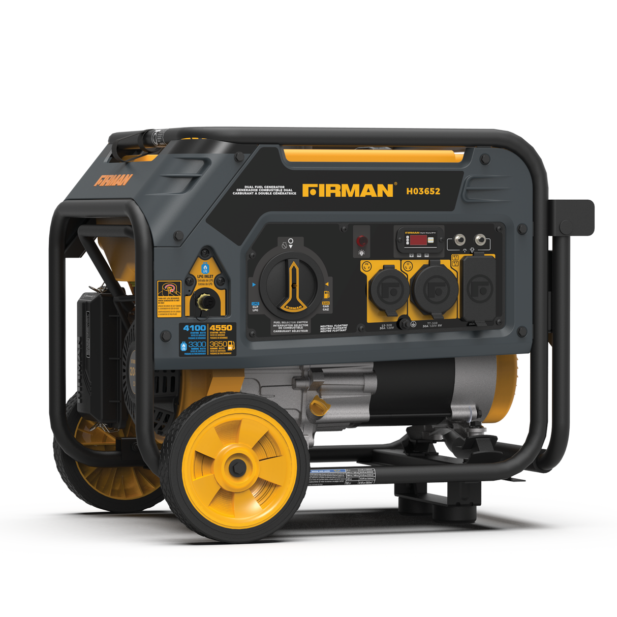 Dual Fuel Portable Generator 3650W Recoil Start