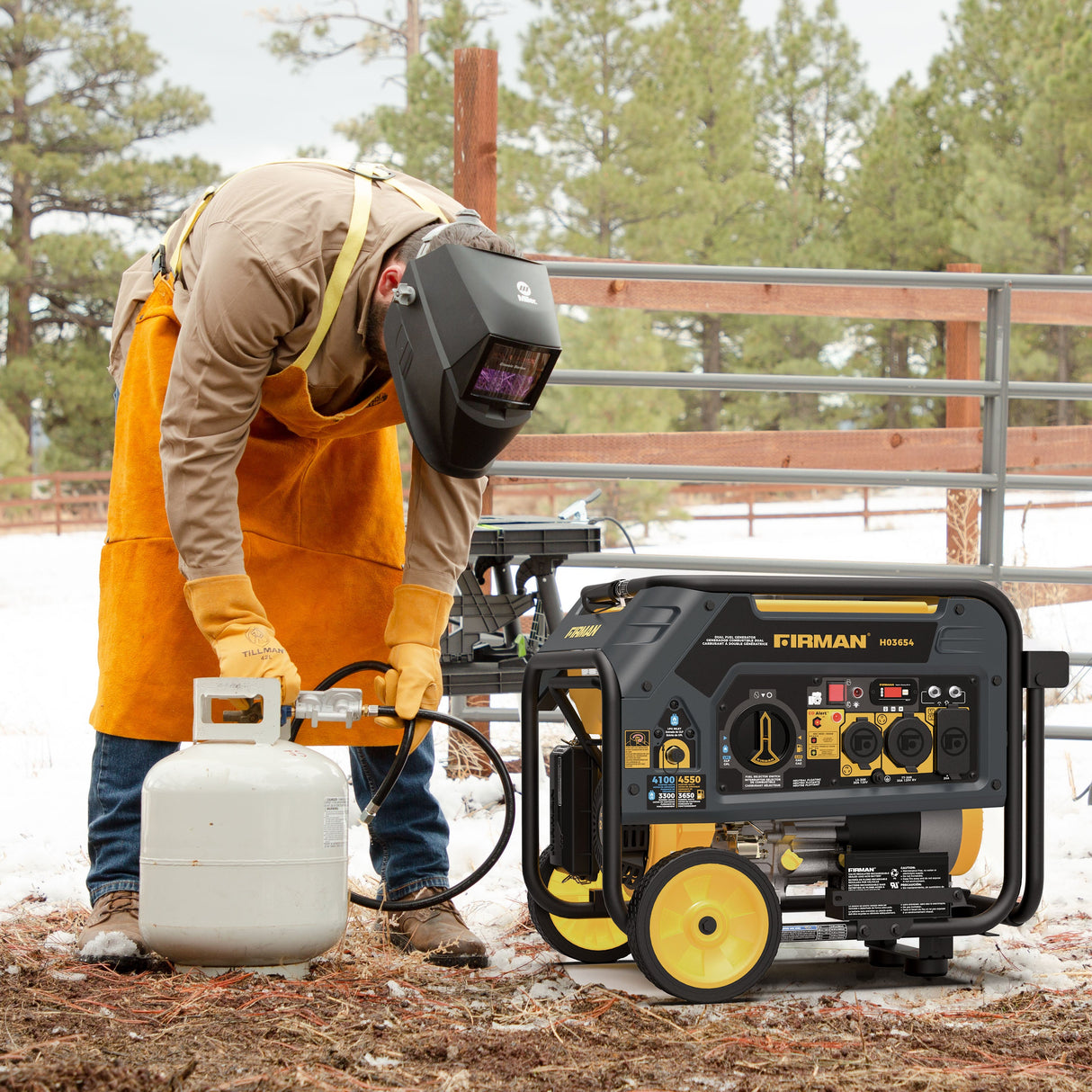 Dual Fuel 4550W Portable Generator Electric Start with CO Alert