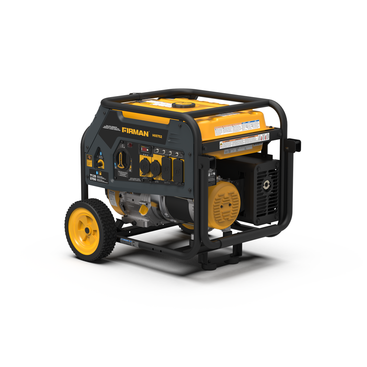 Dual Fuel 5700W Portable Generator Recoil Start 120/240V