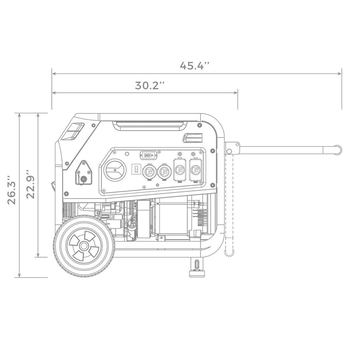 Dual Fuel Portable Generator 5700W Recoil Start 120/240V