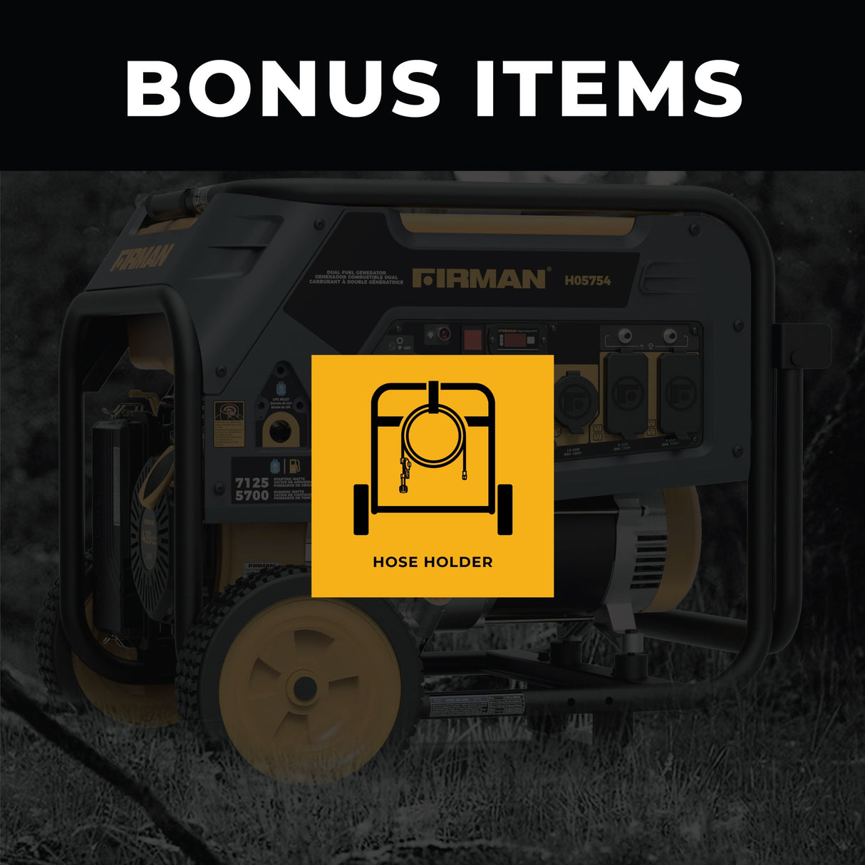 Dual Fuel Portable Generator 5700W Recoil Start 120/240V
