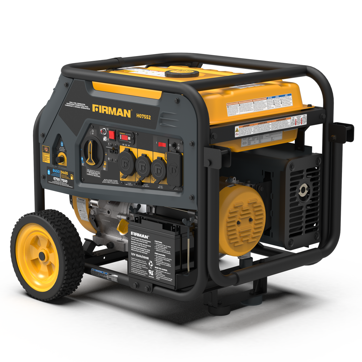 Dual Fuel Portable Generator 7500W Electric Start 120/240V