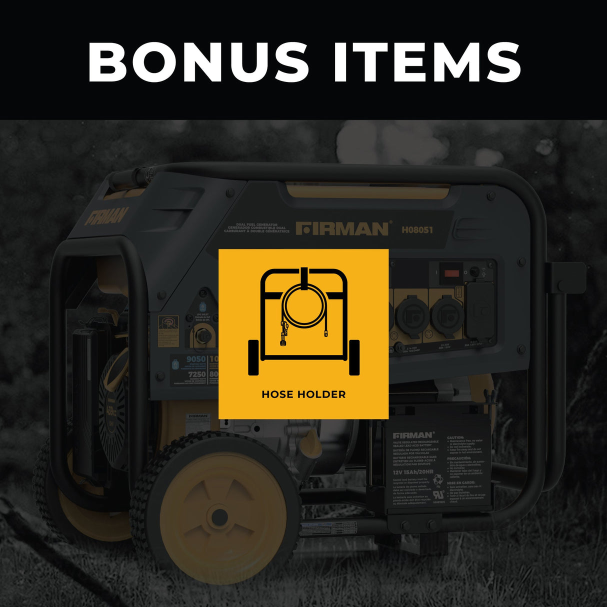 Dual Fuel Portable Generator 8000W Electric Start 120/240V