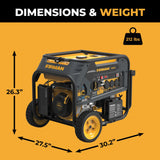 Dual Fuel Portable Generator 10000W Electric Start 120/240V with CO alert
