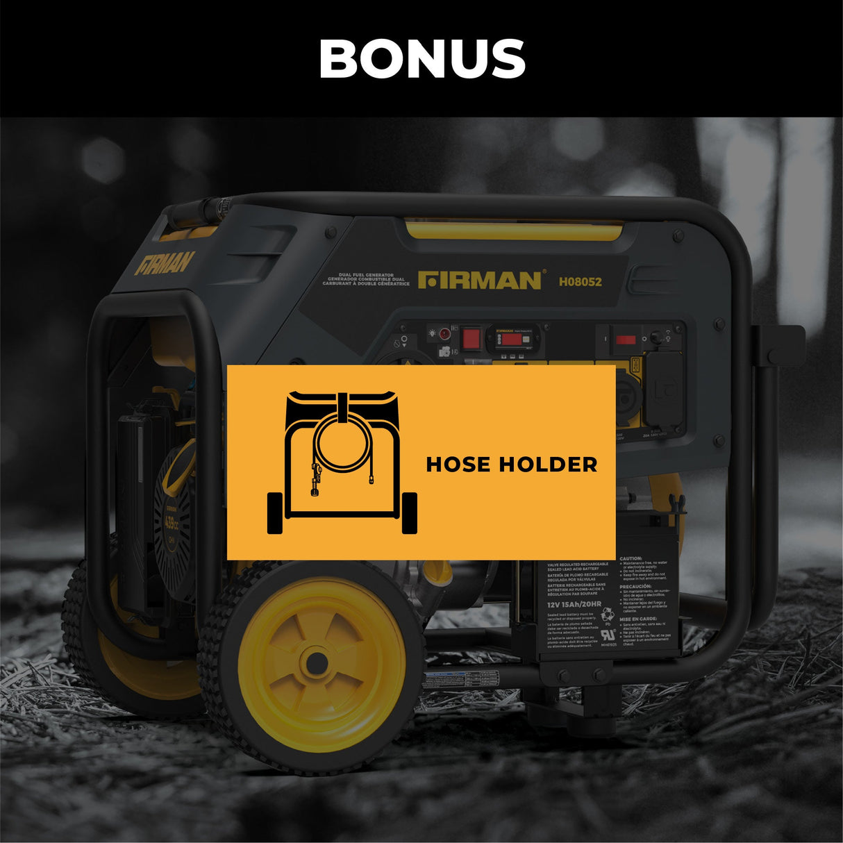 Dual Fuel Portable Generator 10000W Electric Start 120/240V with CO alert