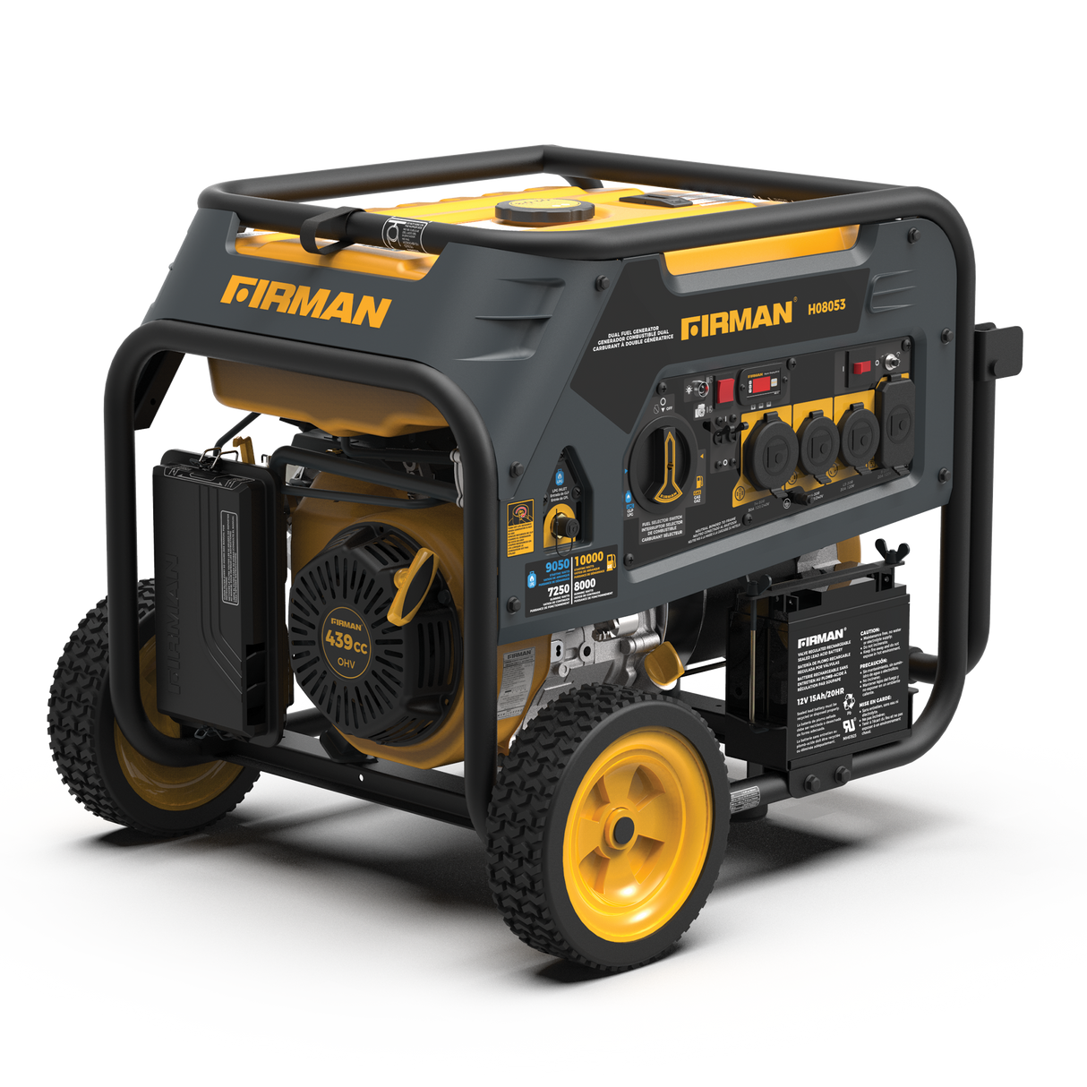 Dual Fuel Portable Generator 8000W Electric Start 120/240V