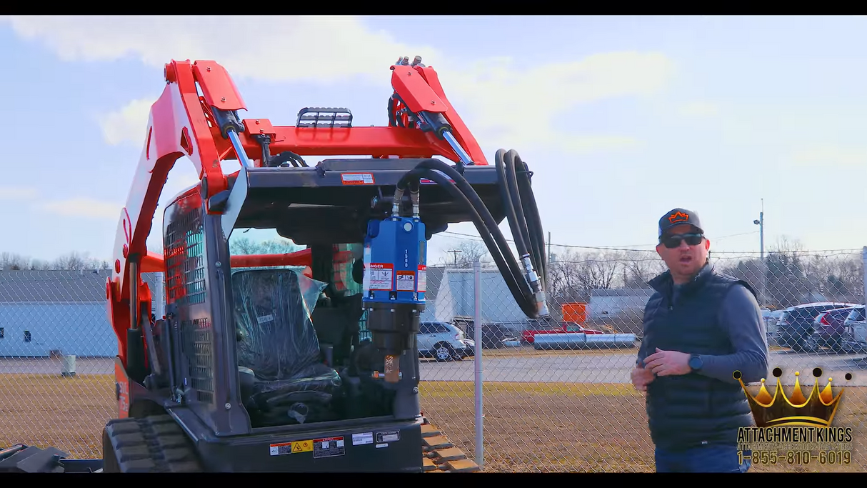 Ignite Attachments 45 in Skid Steer Auger Drive and Bit Package 165DDH