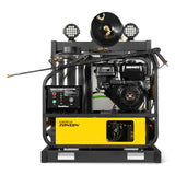 4000 PSI 4 GPM ZONSEN E-Start Engine Hot Water Pressure Washer Skid Mounted with 245 Gal Tank,  HPW40DBT