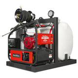 4000 PSI 4 GPM HONDA E-Start Engine Hot Water Pressure Washer Skid Mounted with 175 Gal Tank,  HPW40HT