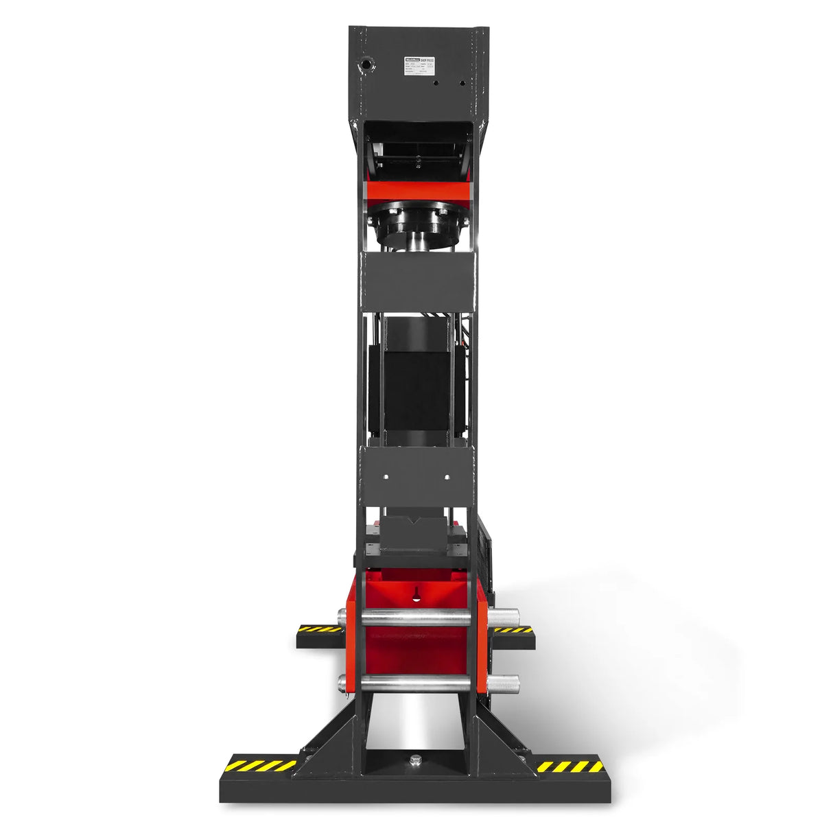 150 Ton H-Frame Electric Hydraulic Shop Press with Double-Acting Cylinder & Chain-Driven Table Lift,  110V Motor,  Fully Welded Steel Frame,  Safety Guard,  HSP150E
