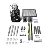 75 Ton H-Frame Electric Hydraulic Shop Press with Hand Winch, 110V Motor, Fully Welded Steel Frame, Safety Guard, HSP75E