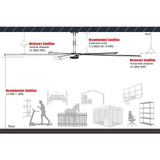 20FT HVLS Industrial Ceiling Fan 208-240V 3-Phase - Energy Efficient Large Area Air Circulation for Fan Warehouses & Factories 20FT3PH