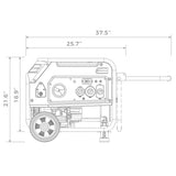 Dual Fuel Portable Generator 3650W Recoil Start