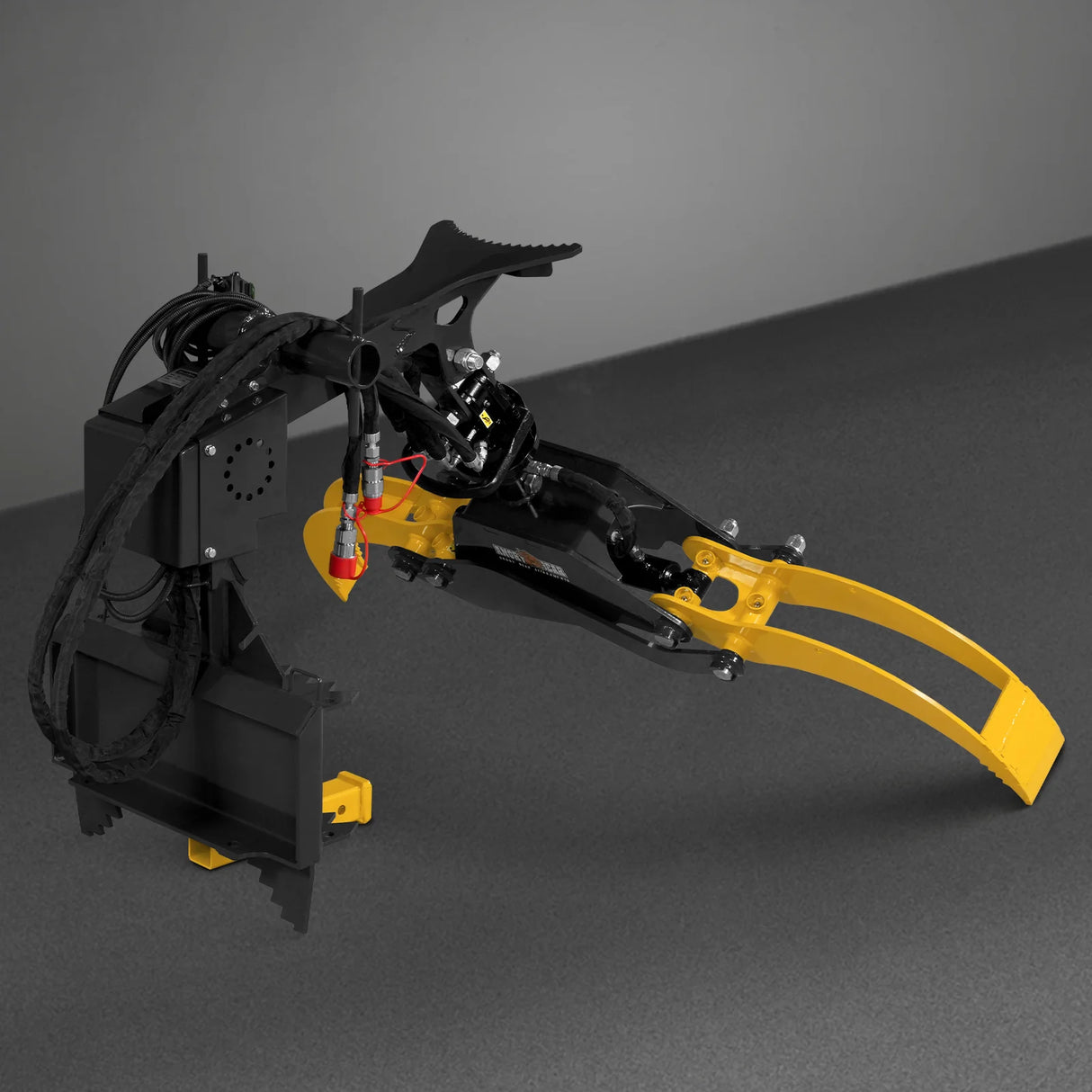 59" Multi-purpose Hydraulic Rotating Log Grapple For Mini Skid Steer, 1500lbs Lift Capacity, 360° Rotational Ability