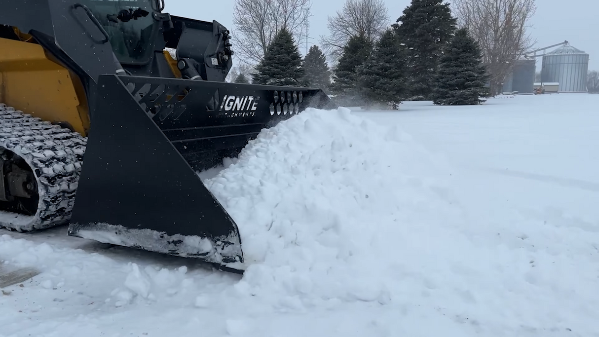 Ignite Attachments 84 in Skid Steer Light Material Snow Bucket