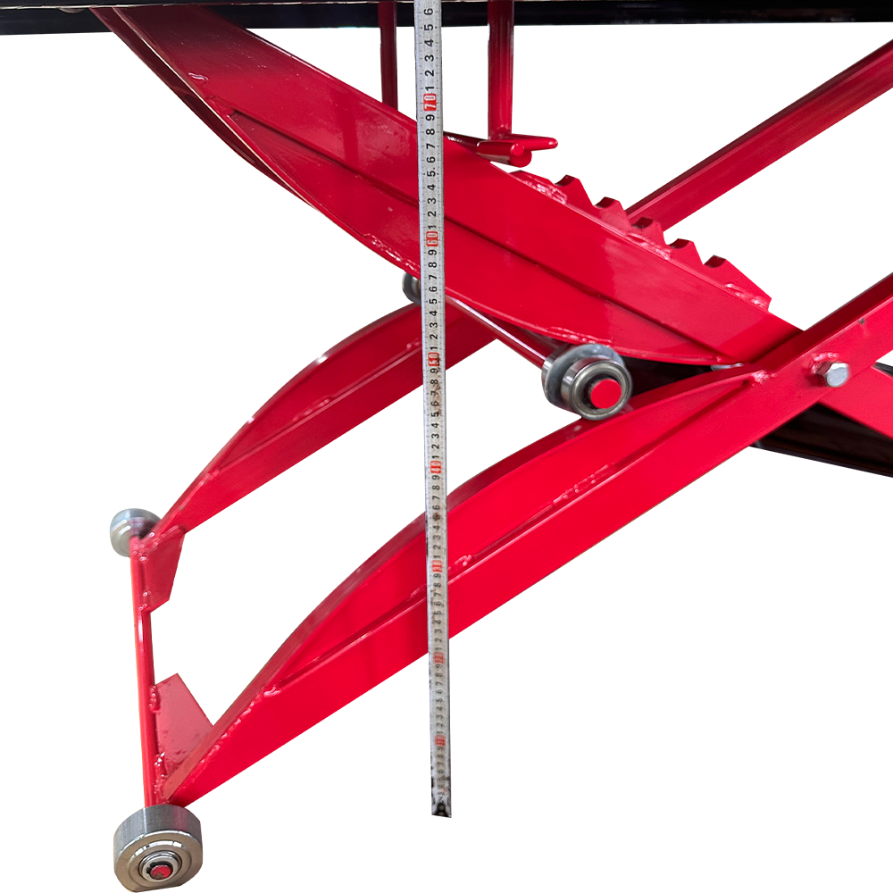 Katool KT-MOTO100LT motorcycle lift underside hydraulic cylinder