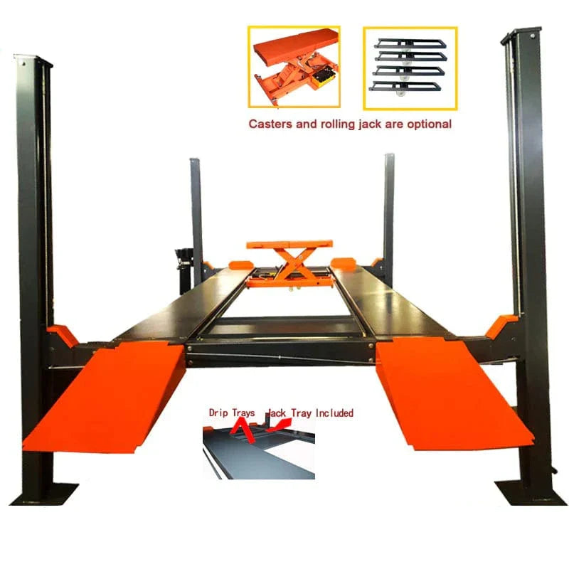 Katool KT-4H110 11,000 lb Four-Post Lift — Service & Storage, 110V or 220V