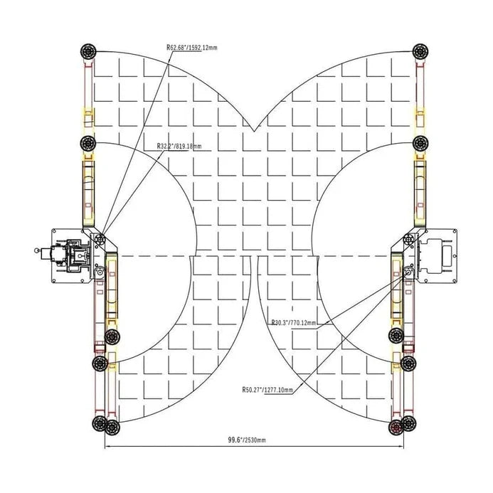 Katool KT-AS110D 11,000 lb Asymmetric Two-Post Lift — Direct Drive, Single-Point Lock Release