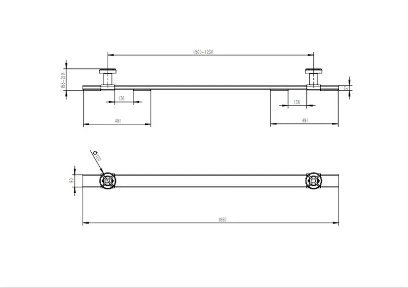 Katool KT-XS1 scissor lift support bar kit diagram