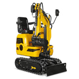 Mini Compact Excavator Loncin 300cc 9hp Engine, 43.3" Max. Digging Depth, 1345 LBS Operating Weight, MEC06