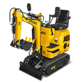 Mini Compact Excavator Loncin 300cc 9hp Engine, 43.3" Max. Digging Depth, 1345 LBS Operating Weight, MEC06