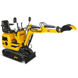 Mini Compact Excavator Loncin 300cc 9hp Engine, 43.3" Max. Digging Depth, 1345 LBS Operating Weight, MEC06