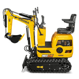 Mini Compact Excavator Loncin 300cc 9hp Engine, 43.3" Max. Digging Depth, 1345 LBS Operating Weight, MEC06