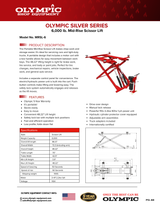 Olympic Equipment 6,000 lb Portable Mid-Rise Scissor Lift MRSL-6
