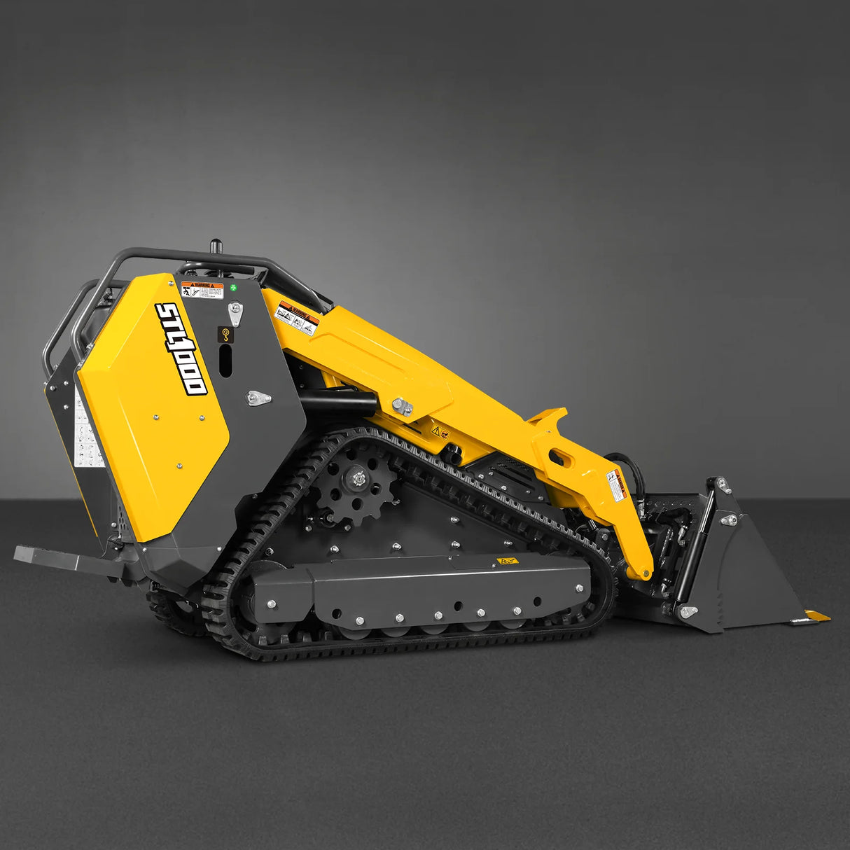 Mini Skid Steer Stand On Compact Track Loader ( 4 in 1 bucket included ) with 25HP KUBOTA D1105 Diesel Engine,  Common Industry Interface (CII),  CROBA  STL1000