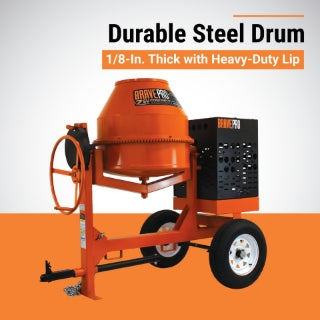 Brave Concrete Mixer | 7 Cu. Ft. Steel Drum | Honda GX270