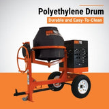 Brave Concrete Mixer | 9 Cu. Ft. Poly Drum | Honda GX270