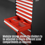 Heavy Duty Modular Drawer Cabinet - Drawer,  59" H x 28.5" W x 22.5" D Tool Storage Organizer,  Steel Construction