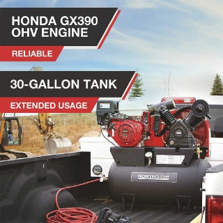 NorthStar Portable Air Compressor Horizontal 30-Gallon 24.4 CFM @ 90 PSI Honda GX390