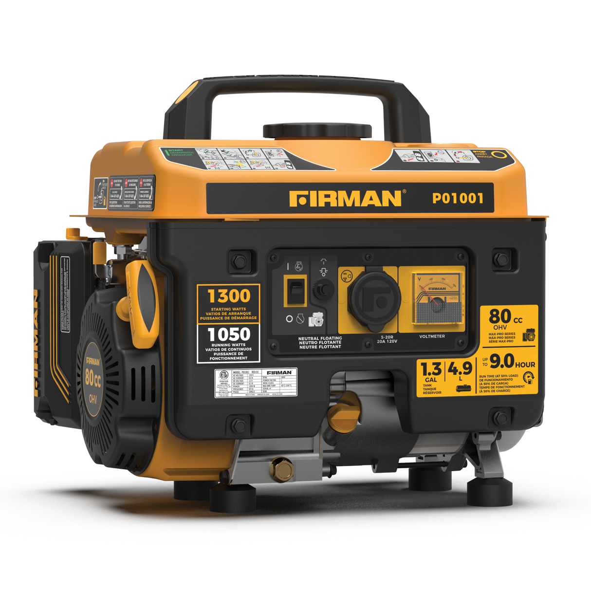 Gas Portable Generator 1300W Recoil Start