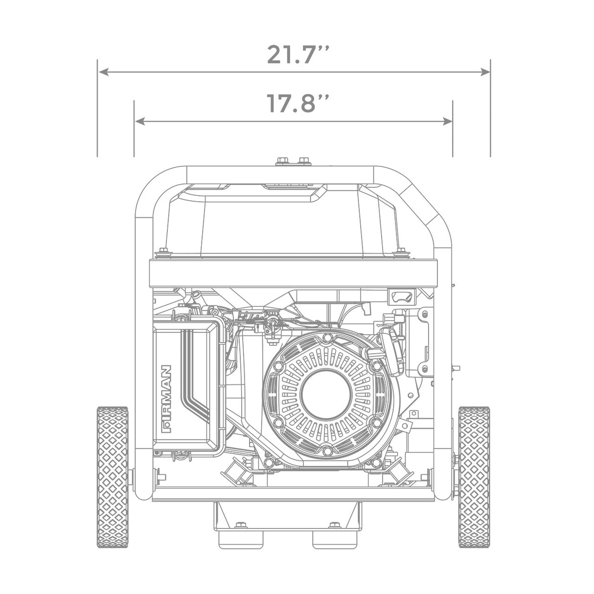 Gas Portable Generator 4450W Recoil Start 120V