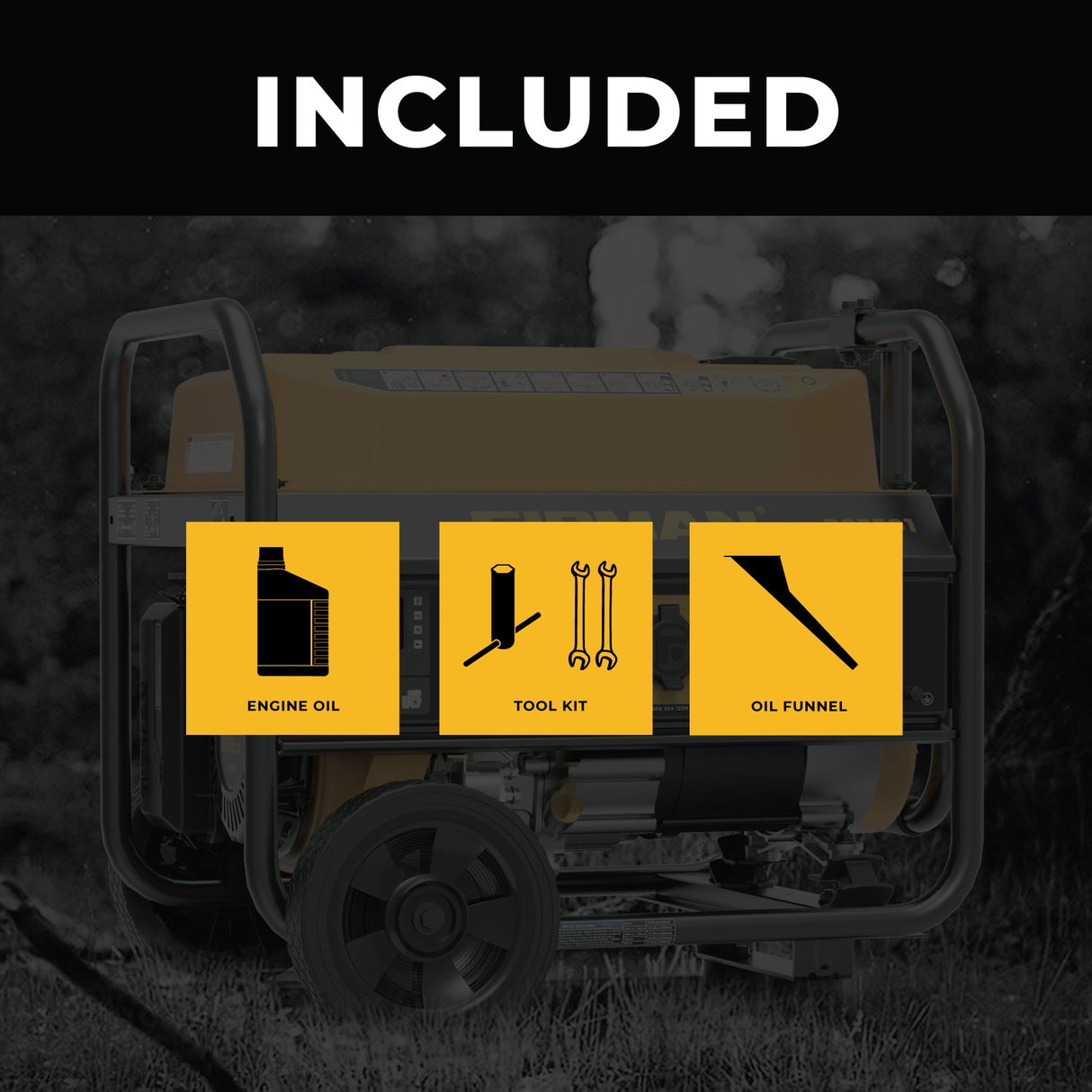 Gas Portable Generator 4450W Recoil Start 120V