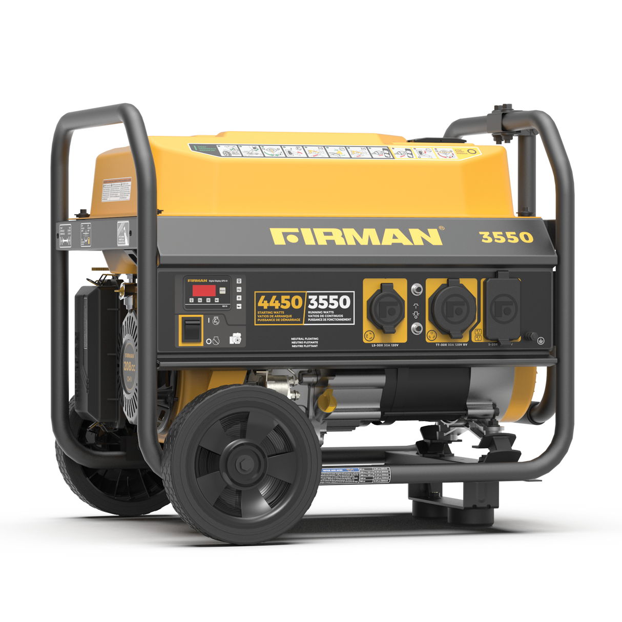 Gas Portable Generator 4450W Recoil Start 120V