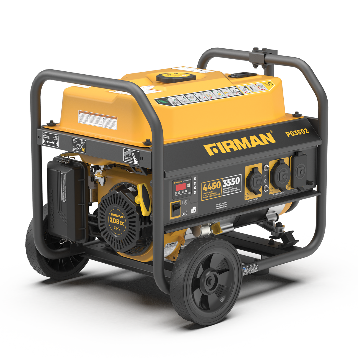 Gas Portable Generator 4450W Recoil Start 120V