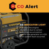 Refurbished Gas Portable Generator 4450W Recoil Start 120V with CO alert