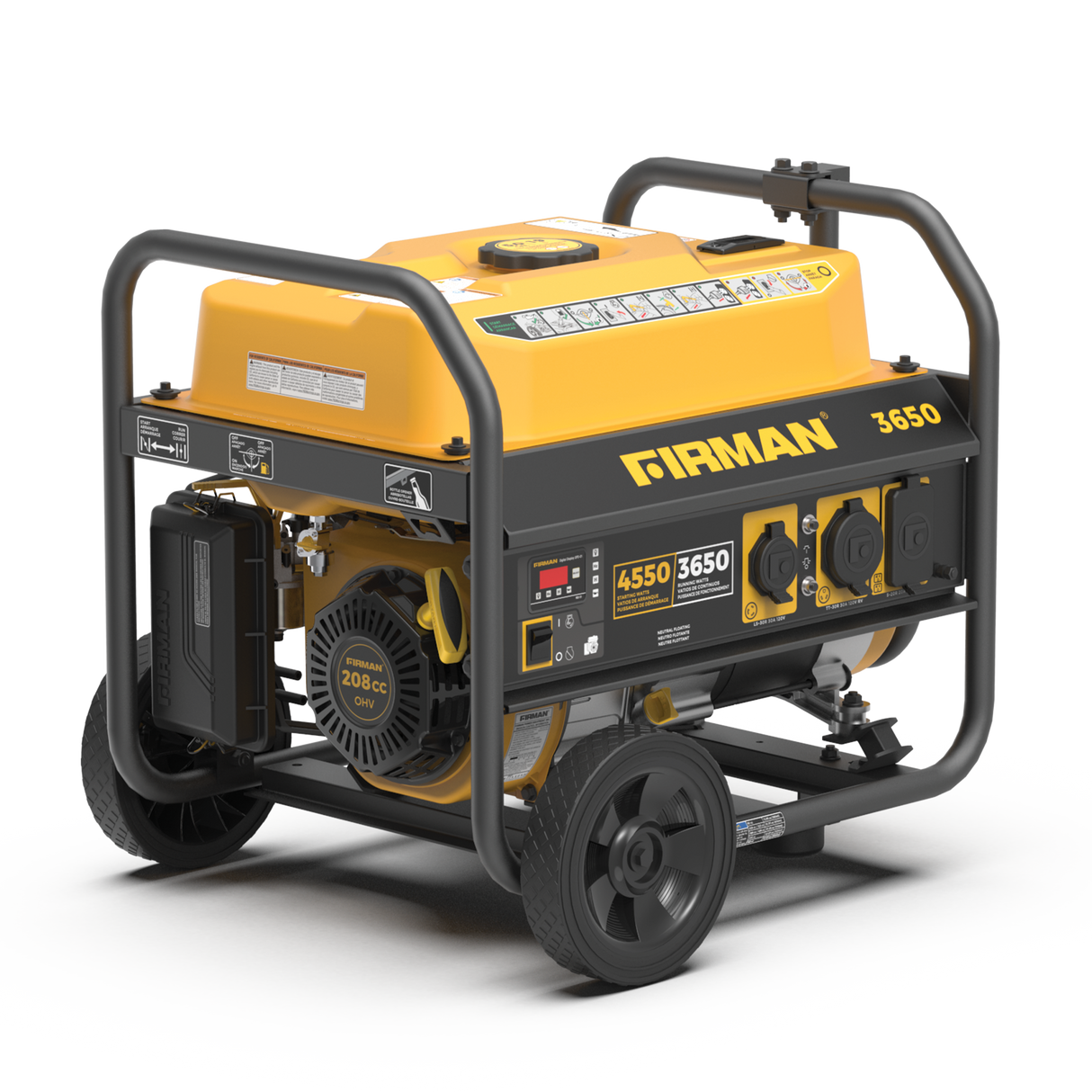 Gas Portable Generator 4550W Recoil Start 120V